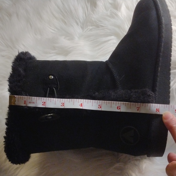 Airwalk sherpa lined suede booties black sz 6 1/2 - Picture 11 of 11